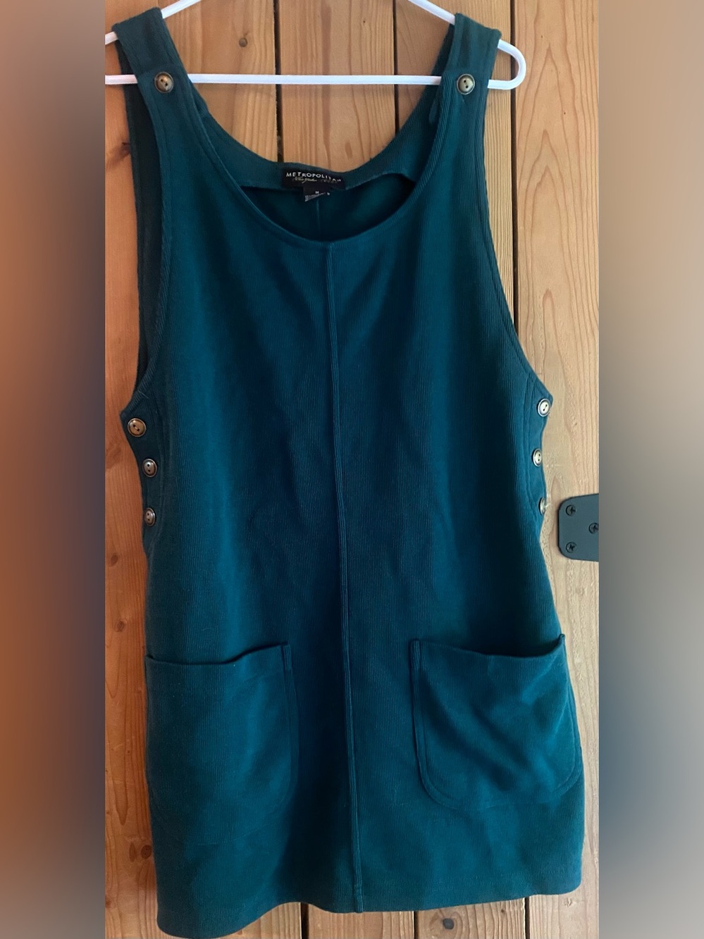 Metropolitan New York Teal Sleeveless Pocket Dress